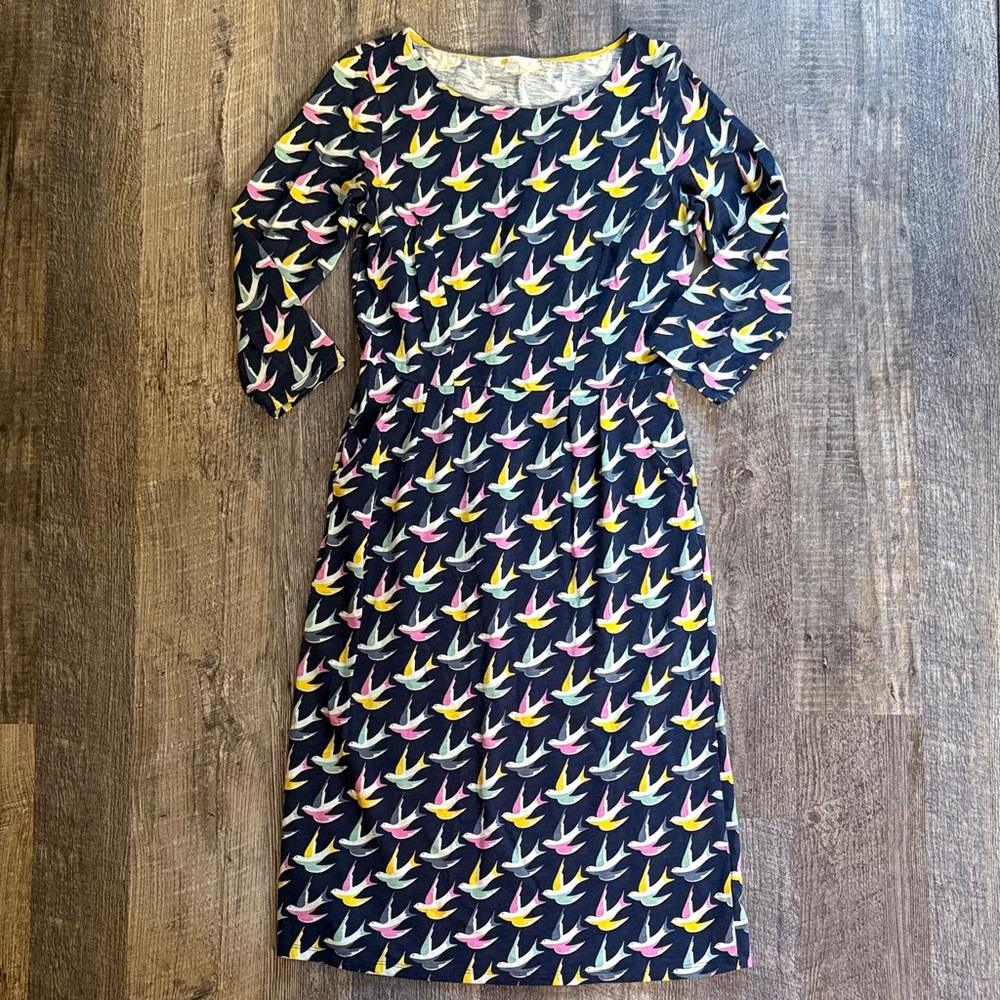 Boden Penny Jersey Swallow Dress